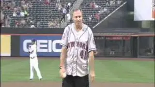 Howard Cohen Throws Out First Pitch at Citifield Before Mets Game