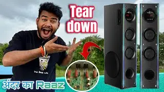 Rzg 2.1 channel 120 watt tower speaker tear down khol diya poora tower speaker asli sacchai 🔊🔊