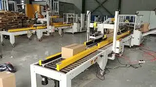 Auto Carton Packing Machines Case Erector Caton Sealer with Belt Driving Conveyor #cartonerector
