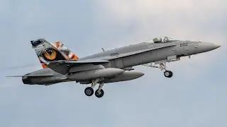 RAF Leeming - Swiss F/A-18C's Taking Off (28/11/2025) (Yorknite)