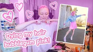 ♡ DYING MY HAIR AT HOME | Using Punky Colour Cotton Candy Pink & Flamingo Pink ♡