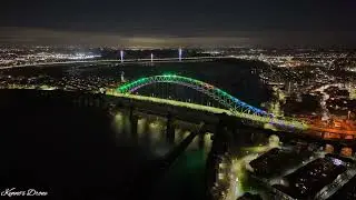 SJB colour changing light show new years eve