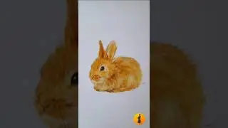 Rabbit Acrylic Painting l Cute Animal painting #shorts#art#viral