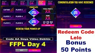 Free Fire Pro League Dream Team Redeem Code x50 Bonus Point Day 4
