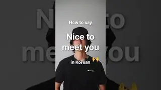 &ldquo;Nice to meet you🙌&rdquo; in Korean #koreanlanguage