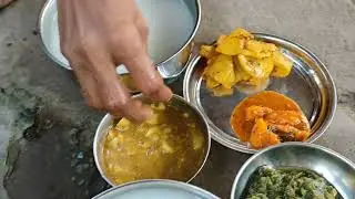 pakhala simba manji aloo tarkari amba khata kakharu  aloo bhaja // mamata cooking