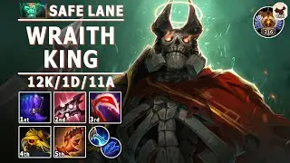 Wraith King Safe Lane Carry | 7.32b | Pos 1 WK Play | Dota 2 Immortal Gameplay
