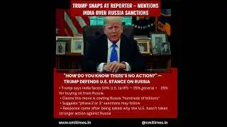 Trump Justifies Tariffs on India Over Russian Oil | Global News 2025 | #viral #breakingnews