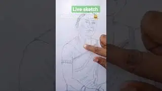 live sketch of stranger aunty in train#art#foryuo#explorepage #sketch#artist #shorts