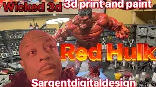 How to paint Red Hulk Thunderbolt Ross (3d printed)