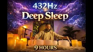 9 Hours of 432Hz ✨ Crystal Singing Bowls for Deep Sleep, Healing & Relaxation ✨ Background Ambient