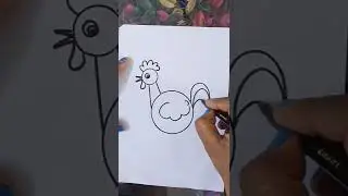Rooster | Rooster Drawing | How To Draw Rooster | Drawing for Kids