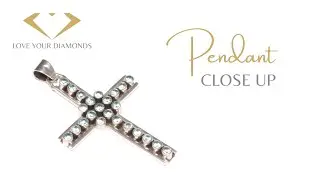 Love Your Diamonds Sparkling cross pendant with gemstones made from genuine 925 Sterling silver
