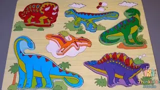 Dinosaur Puzzle Play for Toddlers 🦖 | Learn Dino Names & Fine Motor Skills| Montessori Learning