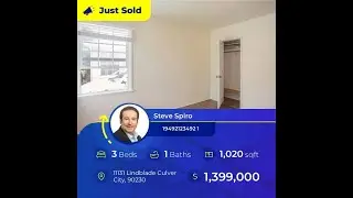 Just Sold this listing Address: 11131 Lindblade Culver City, CA 90230
