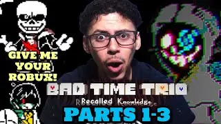Undertale Bad Time Trio: Recalled Knowledge | Phases 1-3 Full Animation Reaction!