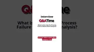 What is the role of a Process Failure Mode effect Analysis?  #interviewquestions #qa