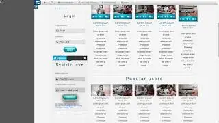 Photo sharing social network part 1: frontpage design