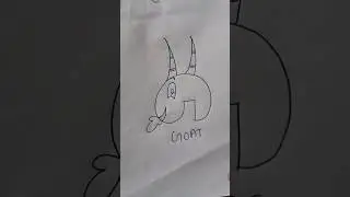 How to draw goat🐐ith number............. G #draw #goat  #shorts #reels #vairal #trending #love