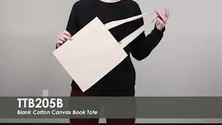 Blank Cotton Canvas Book Tote | TTB205B