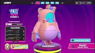 fall guys Neon Neko outfit showcase gameplay