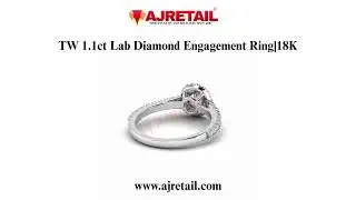 ✨ TW 1.10ct Lab Diamond Engagement Ring | 18K White Gold ✨
