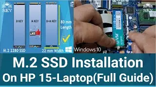 M.2 SSD Install on HP 15-bs0xx Laptop (Complete Guide) | M.2 2280 SSD Installation Tutorial