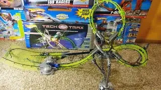 Hot Wheels Tech Trax Crash Chamber Set - Unboxing and Demonstration