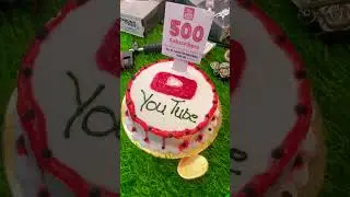 🎉 500 Subscribers Complete🎉 THANKYOU! ❤️ #celebration #500subs #subscribers #love #cake #youtube