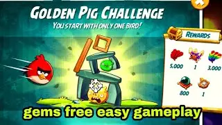 Angry birds 2 the golden pig challenge with Red 18 nov 2025 gems free#ab2 red golden challenge today