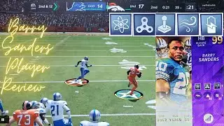 Barry Sanders Player Review!  Complete Gameplay & Analysis!  We Play a Game With No Passing Allowed!