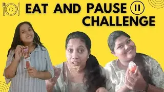 EAT AND PAUSE CHALLENGE ⏸️⏯️#youtube #challenge #eatandpausechallenge #funfamilythreedos #funny 