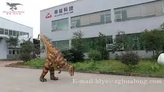 outdoor life size animatronic dinosaur costume,velociraptor costume