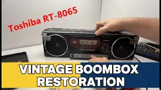 I SAVED IT! Vintage Toshiba RT-8065 Tape Cassette Boombox Full Restoration & Test