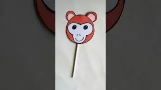 paper puppet monkey / monkey puppet for school teaching material #tlm #tlmforprimaryschool