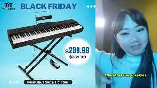 MUSTAR MDP-1200, 88 Key Weighted Digital Piano Wooden Electronic Keyboards