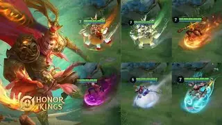 Wukong riding a nimbus cloud | Honor of Kings Wukong Revamp Skin Effects