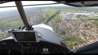 Approach and landing at Rochester Airfield (4k resolution)