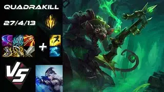 BOTTOM Twitch vs Ashe [QUADRAKILL] - NA Grandmaster Patch 14.6