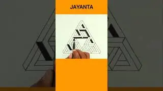 How to Draw Impossible Triangle !! #shorts  #ytshorts  #youtubeshorts