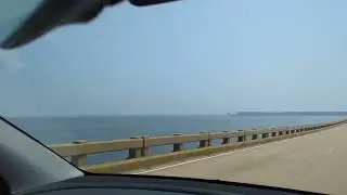 Virginia Dare Memorial Bridge drive between Manns Harbor and Roanoke Island - JUL 2023