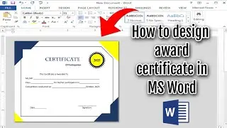How to Design Award Certificate in MS Word 