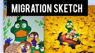Migration Movie Fan Art 🎨| Mallard Family Sketch @Netflix #migration #moviesketch #sketch #art