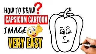 How to draw cartoon capsicum easy and step by step with draw easy