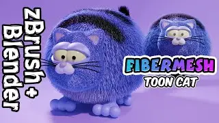 Render zBrush FiberMesh with Blender Cycles - Toon Cat Experiment