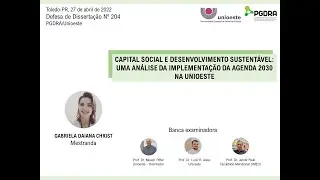 20220428 Defesa de mestrado PGDRA/Unioeste