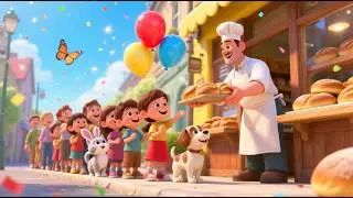 Горячие крестовые булочки 🍞 | 3D анимированная детская песенка | Детские песенки TinyFeet-p3s