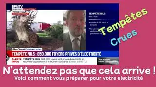 Pr&eacute;paration en cas de coupure d'&eacute;lectricit&eacute;