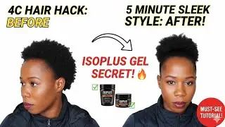 ​NO CORNROWS! 5 Mins Easy Everyday Natural Hairstyle for Short 4C Hair (No Extensions)