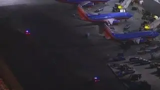 Raw: Aerials of LAX Amid False Report of Gunman